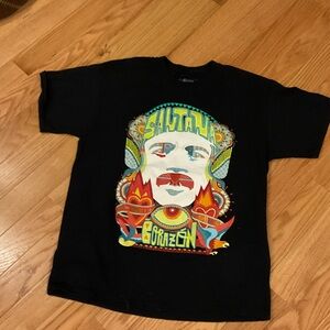 Carlos Santana Corazon 2015 tour shirt rock n roll graphic band  grunge music